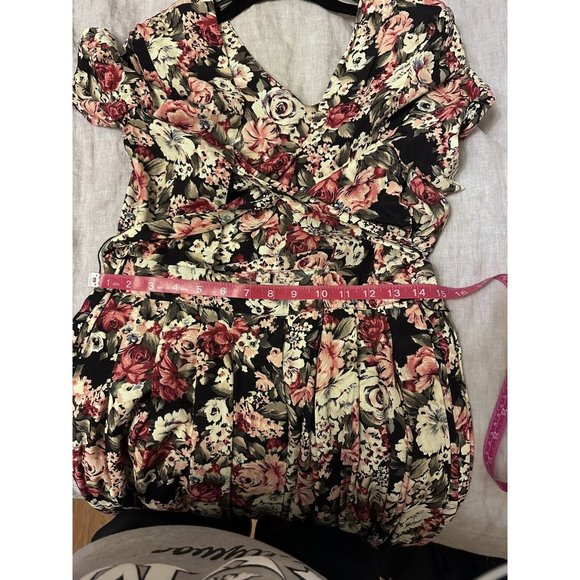 CDC vintage 80s 90s COTTAGECORE FLORAL maxi dress Cross Cross Back - Picture 14 of 14